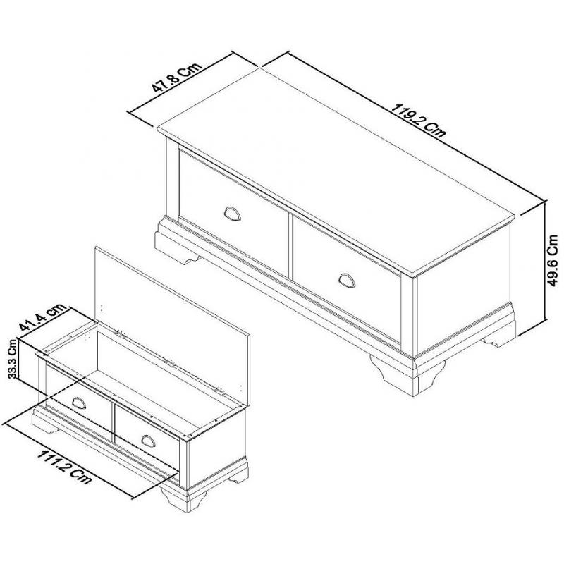 Washington Soft Grey Blanket Box
